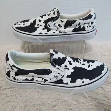 VANS COW PRINT 반스 슬립온 스니커즈 신발 24.5