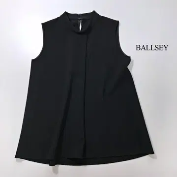 3583 BALLSEY 보르지 슬리브리스 블라우스 스탠드 카라