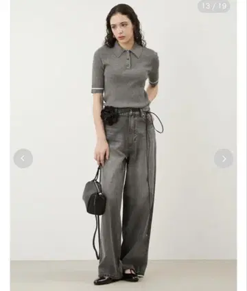 미사용 새상품 미라 오웬 루즈핏 배기 데님 팬츠