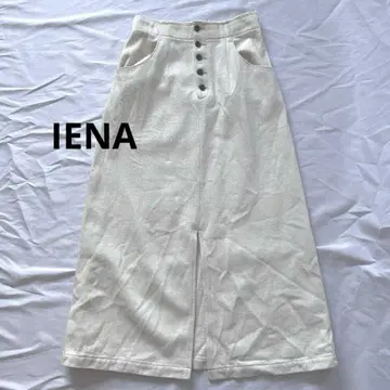 IENA 프론트 버튼 A 라인 데님 스커트 이에나 일본제 맥시