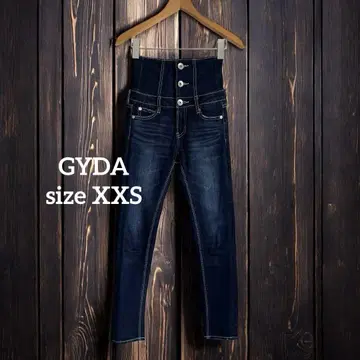 GYDA (제이다) 하이 웨스트 버튼 스키니 데님 팬츠