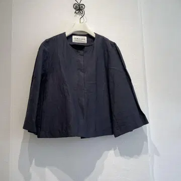 GEORGES RECH 노카라 자켓 다크 블루