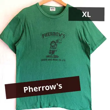페로우즈/Pherrows/티셔츠/XL/맥주/그린/빅 사이즈/아메카지