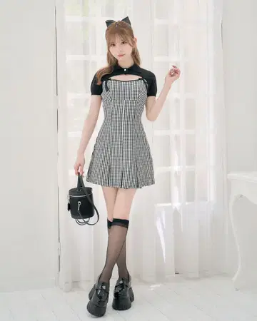미셸 마카롱 숏 볼레로 앙상블 원피스