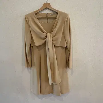 ketty 케티 포멀 원피스 버튼 리본 베이지 M 사이즈