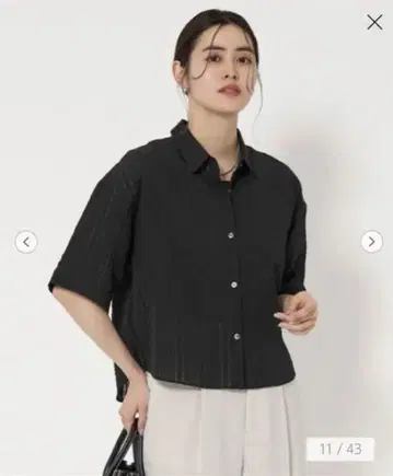 포코포코 시어 체크 셔츠