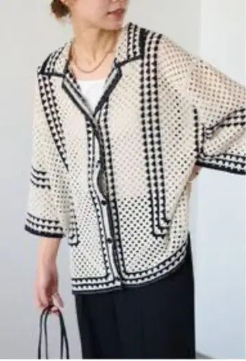 JOURNAL STANDARD relume 크로셰 라인 셔츠 가디건