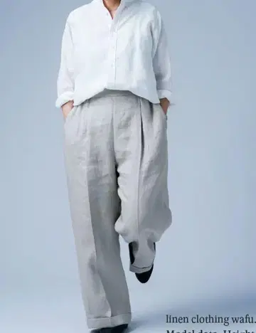 wafu 어른스럽고 멋지다! 센터 프레스 와이드 팬츠