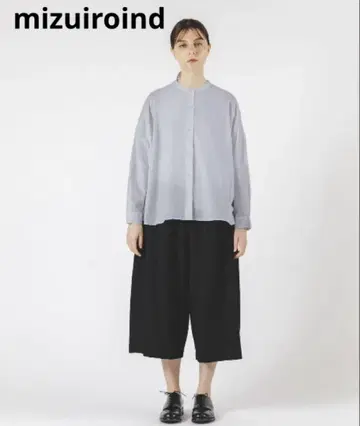 mizuiroind 백 개더 와이드 셔츠