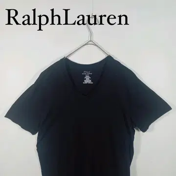 Ralph Lauren 블랙 V넥 M 티셔츠 클래식 핏