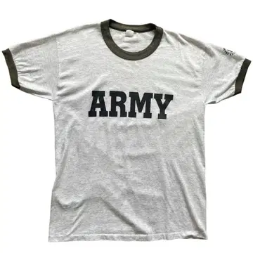 티셔츠 ARMY 밀리터리 링거 빈티지 구제 의류