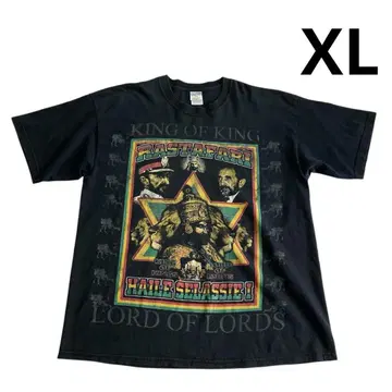 00s Gildan JAH 티셔츠 XL 블랙 하이 레세라시 1세 레게