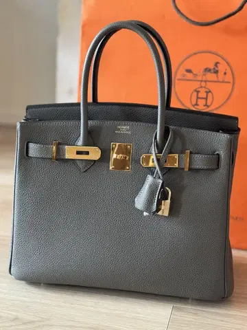 천연 가죽 오더 핸드백 30cm 핸드메이드