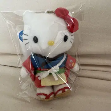 헬로키티  지역 한정 키티  구마모토 한정판  오테모얀 키링 봉제 인형