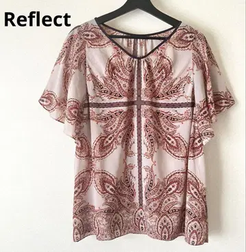 Reflect 리플렉트 페이즐리 무늬 플레어 슬리브 블라우스