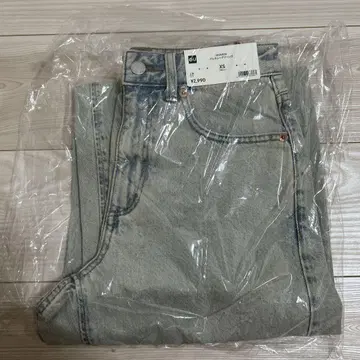 GU 배럴 레그 청바지 길이 표시 사이즈 xs