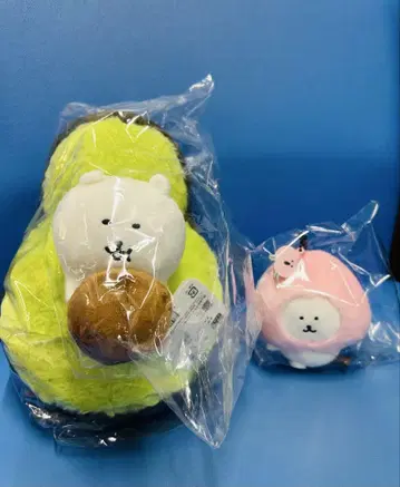 나가노 마켓 복숭아와 춤추는 마스코트 아보카도 봉제 인형 2개 세트