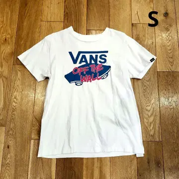 VANS 반스 티셔츠 반팔 화이트 코튼 100% S