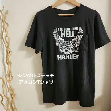 HARLEY DAVIDSON 로고 프린트(상세 불명) 포켓 티셔츠
