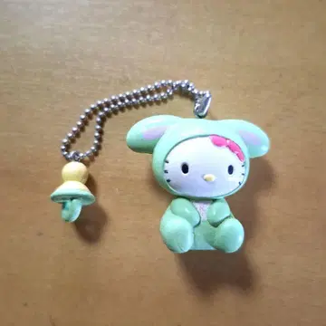키티 인형옷 모자 키링 스트랩