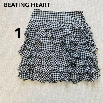 BEATING HEART 비팅 하트 프릴 스커트 체크