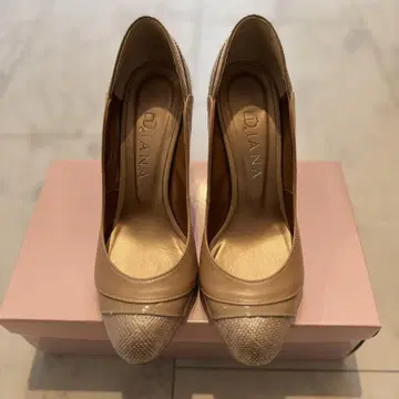 DIANA 핑크 베이지 하이힐 펌프스 23.5cm