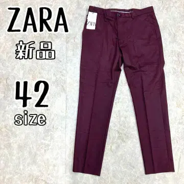 자라 ZARA 컬러 팬츠 와인 레드 남성용 슬랙스 스트레이트 팬츠