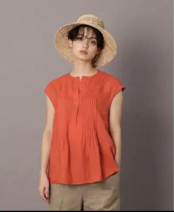 드레스테리아 DRESSTERIOR 핀턱 블라우스 38 프렌치 슬리브