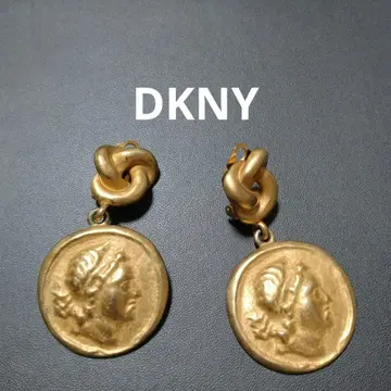 DKNY 다나 카란 뉴욕 코인 모티브 귀찌 노드 디자인