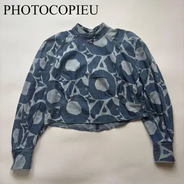 PHOTOCOPIEU 포토코피 데님 올 패턴 블라우스 모드