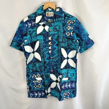 Royal Hawaiian 알로하 셔츠 L 올 패턴 블루 B3085