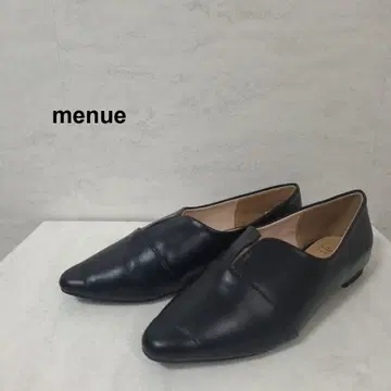 새상품급 므뉴 스퀘어토 슬릿 커팅 플랫 슈즈 배송
