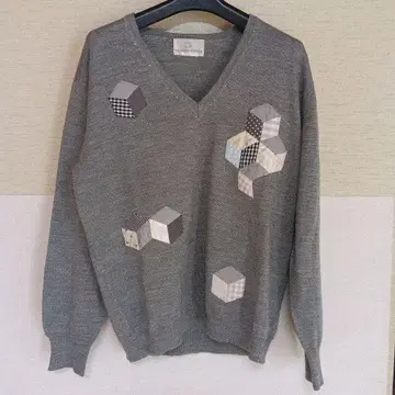 kelsuke kanda 그레이 V넥 스웨터