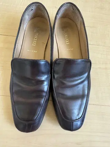 passcucci 다크 브라운 가죽 로퍼