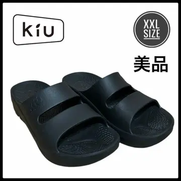 KIU 샌들 리커버리 샌들 충격 흡수 통굽 EVA 소재 블랙