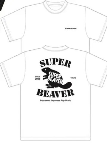 슈퍼 비버 SUPER BEAVER 티셔츠 M 사이즈 화이트