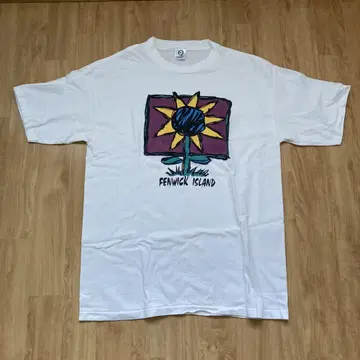 90s 싱글 스티치 해바라기 해바라기 티셔츠