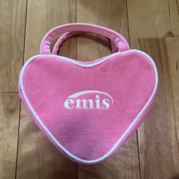emis 하트 백 핑크 HEART TOTE BAG