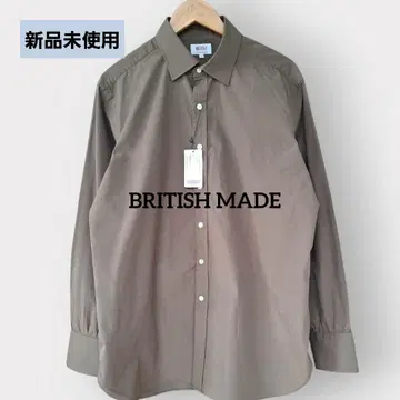 새상품 BRITISH MADE 브리티시 메이드 브라이트 셔츠 카키 L