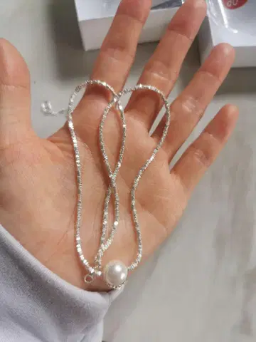 실버 펄 목걸이