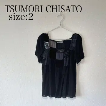 츠모리치사토 TSUMORI CHISATO 반팔 블라우스 스팽글