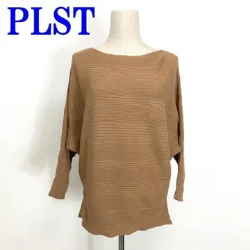 플라스테 긴팔 니트 스웨터 돌먼 슬리브 브라운 베이지 M C8765