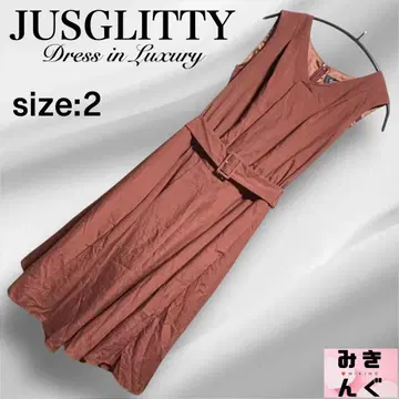 JUSGLITTY 저스길리티 원피스 슬리브리스 사이즈 2