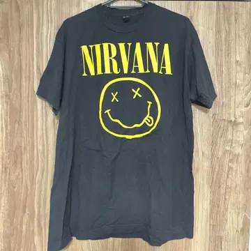 해외 구제 의류 밴딩 티셔츠 NIRVANA 닐바나 스마일 빅 사이즈