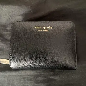 kate spade 두겹 지갑 가죽 블랙 골드