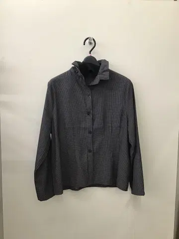 그레이 계열 체크 무늬 긴팔 셔츠 M-L 사이즈
