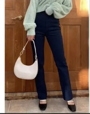 하이 웨스트 슬림 스트레이트 데님