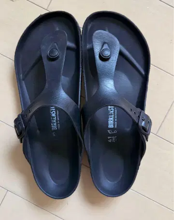 BIRKENSTOCK 블랙 플립플랍 41 비치 샌들