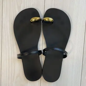 crie conforto 메탈릭 라인 플립플랍