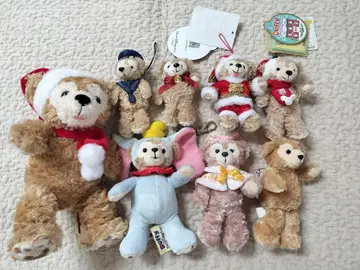 닷피 곰 봉제 인형 배지 키링 8개 세트